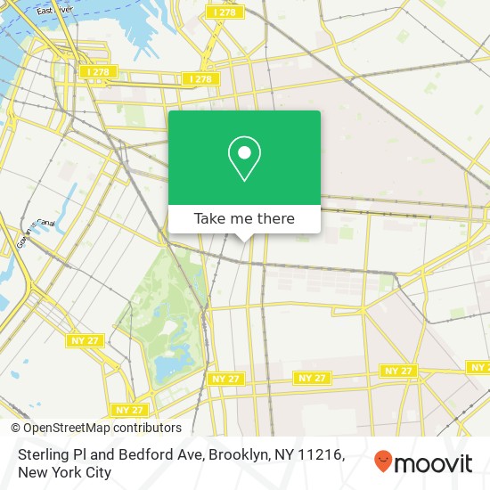 Mapa de Sterling Pl and Bedford Ave, Brooklyn, NY 11216