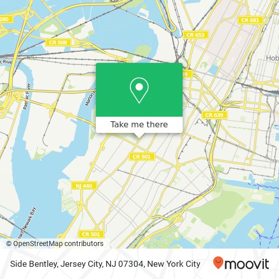 Mapa de Side Bentley, Jersey City, NJ 07304