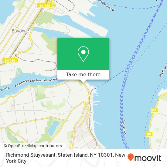 Mapa de Richmond Stuyvesant, Staten Island, NY 10301