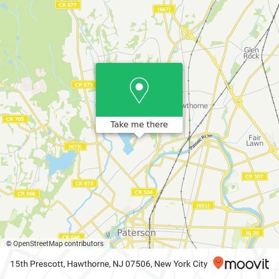 Mapa de 15th Prescott, Hawthorne, NJ 07506