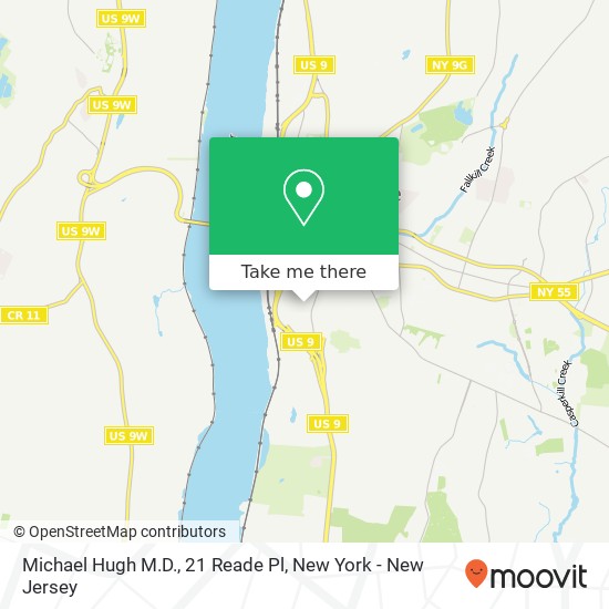 Michael Hugh M.D., 21 Reade Pl map