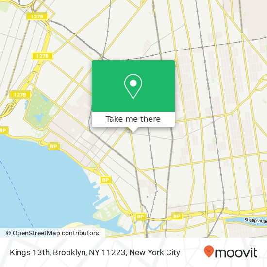 Kings 13th, Brooklyn, NY 11223 map