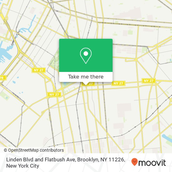 Linden Blvd and Flatbush Ave, Brooklyn, NY 11226 map