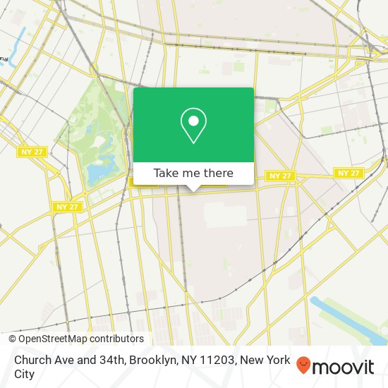 Church Ave and 34th, Brooklyn, NY 11203 map