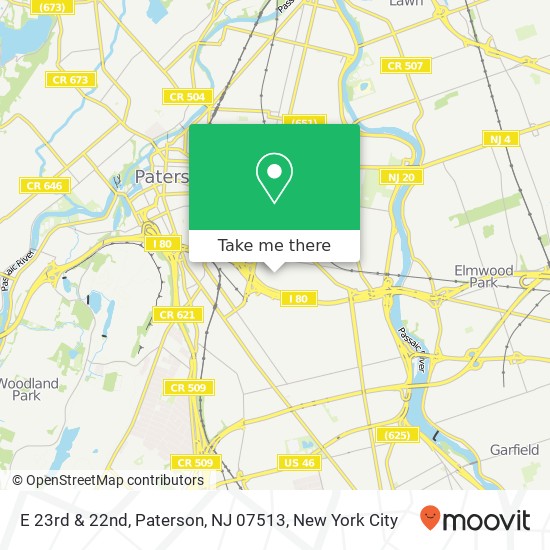 Mapa de E 23rd & 22nd, Paterson, NJ 07513