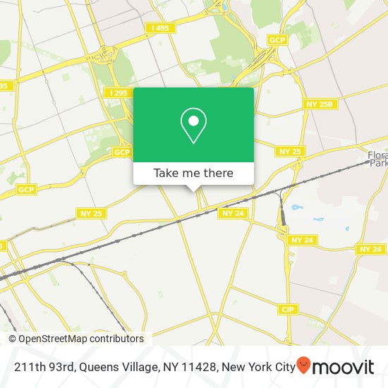 Mapa de 211th 93rd, Queens Village, NY 11428