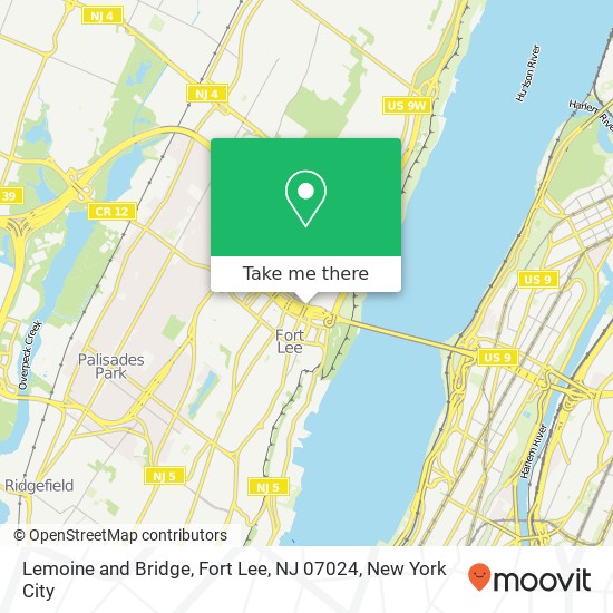 Lemoine and Bridge, Fort Lee, NJ 07024 map