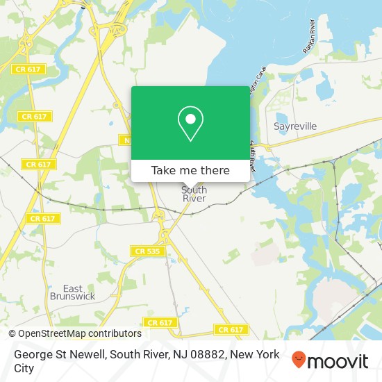 Mapa de George St Newell, South River, NJ 08882