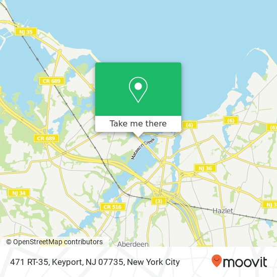 Mapa de 471 RT-35, Keyport, NJ 07735