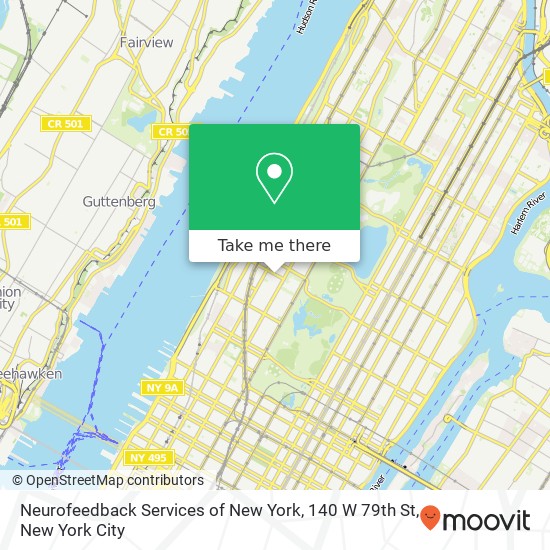 Neurofeedback Services of New York, 140 W 79th St map