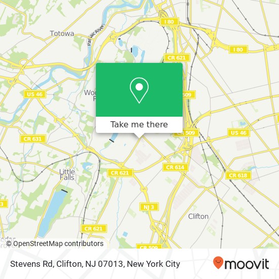 Stevens Rd, Clifton, NJ 07013 map