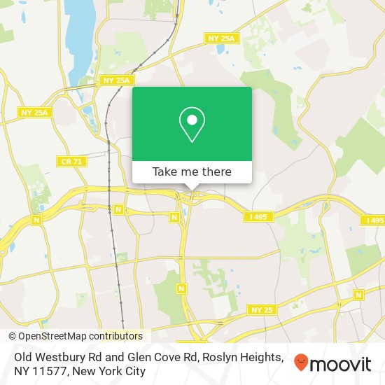 Old Westbury Rd and Glen Cove Rd, Roslyn Heights, NY 11577 map