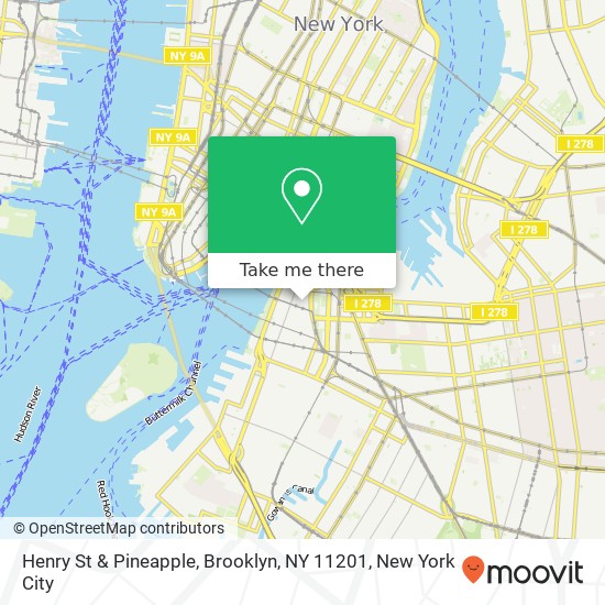 Mapa de Henry St & Pineapple, Brooklyn, NY 11201