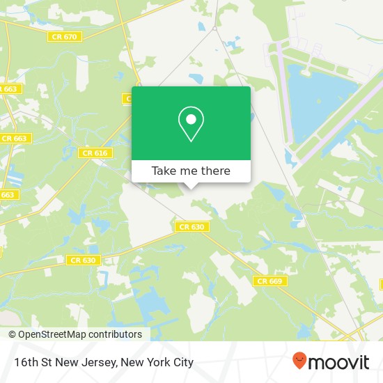 Mapa de 16th St New Jersey, Fort Dix, NJ 08640