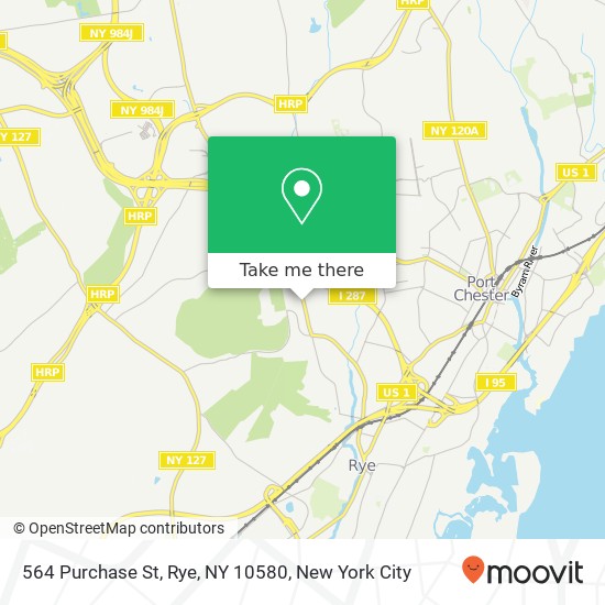 Mapa de 564 Purchase St, Rye, NY 10580