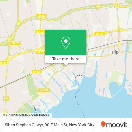 Mapa de Siben Stephen G Iwyr, 90 E Main St