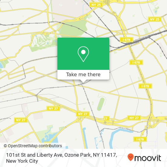 Mapa de 101st St and Liberty Ave, Ozone Park, NY 11417