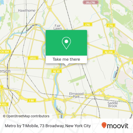 Metro by T-Mobile, 73 Broadway map