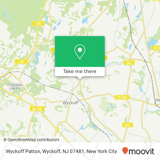 Mapa de Wyckoff Patton, Wyckoff, NJ 07481