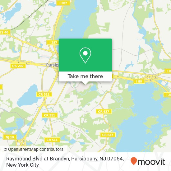 Raymound Blvd at Brandyn, Parsippany, NJ 07054 map