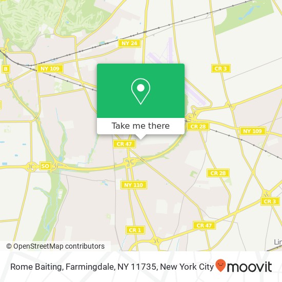 Mapa de Rome Baiting, Farmingdale, NY 11735