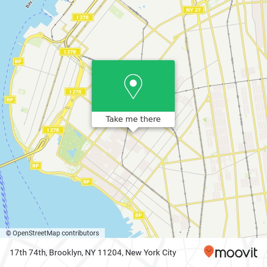 17th 74th, Brooklyn, NY 11204 map
