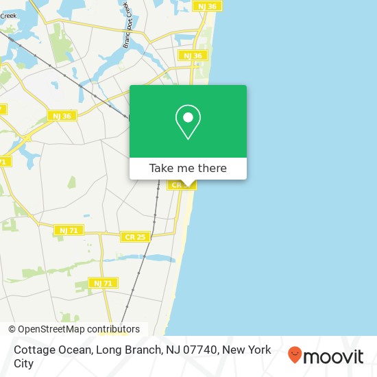 Cottage Ocean, Long Branch, NJ 07740 map