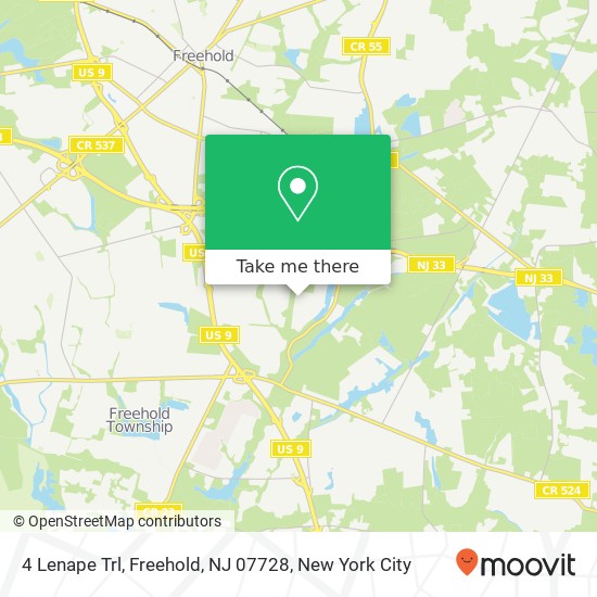 4 Lenape Trl, Freehold, NJ 07728 map