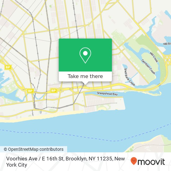 Voorhies Ave / E 16th St, Brooklyn, NY 11235 map