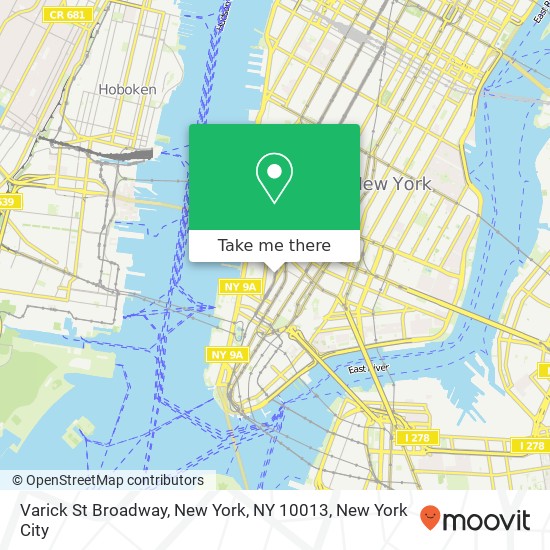 Varick St Broadway, New York, NY 10013 map