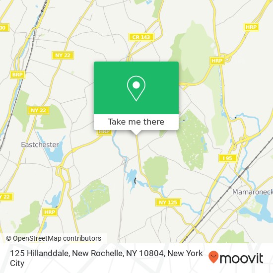 Mapa de 125 Hillanddale, New Rochelle, NY 10804