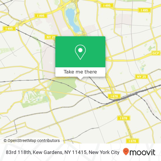 83rd 118th, Kew Gardens, NY 11415 map
