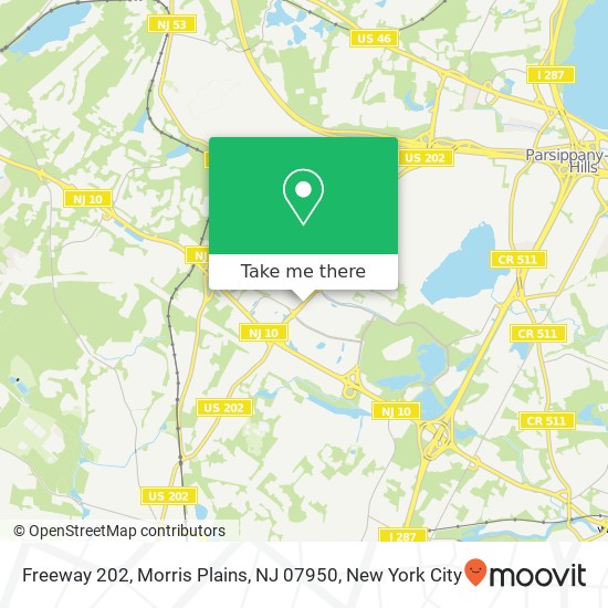 Mapa de Freeway 202, Morris Plains, NJ 07950