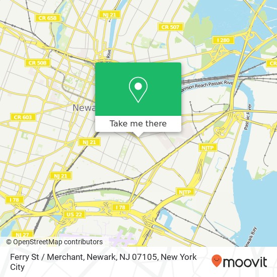 Ferry St / Merchant, Newark, NJ 07105 map