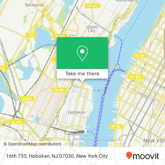 16th 733, Hoboken, NJ 07030 map