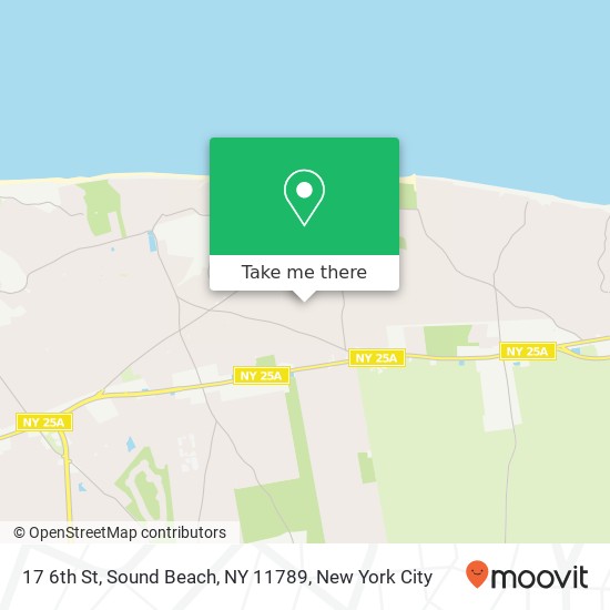 Mapa de 17 6th St, Sound Beach, NY 11789