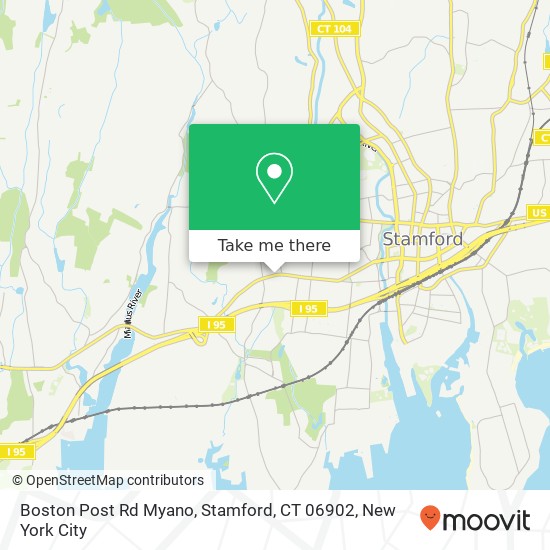 Mapa de Boston Post Rd Myano, Stamford, CT 06902