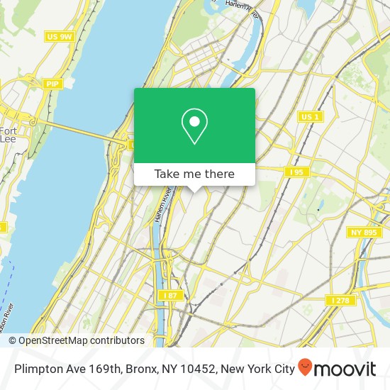 Plimpton Ave 169th, Bronx, NY 10452 map