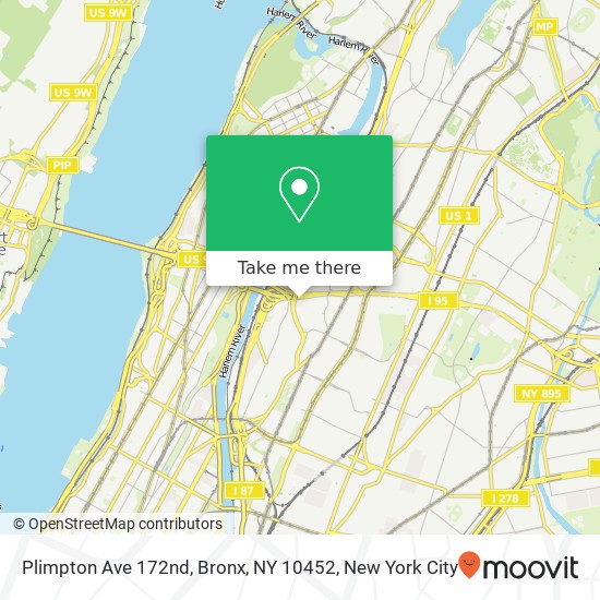 Plimpton Ave 172nd, Bronx, NY 10452 map