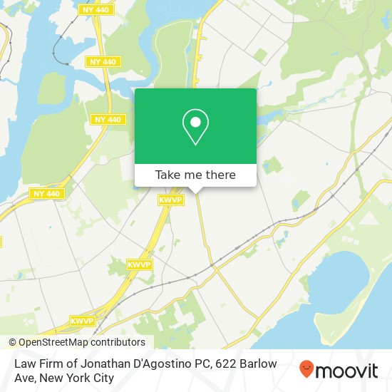 Mapa de Law Firm of Jonathan D'Agostino PC, 622 Barlow Ave