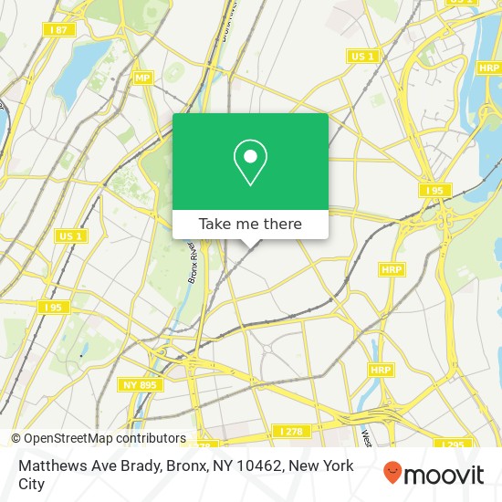 Matthews Ave Brady, Bronx, NY 10462 map