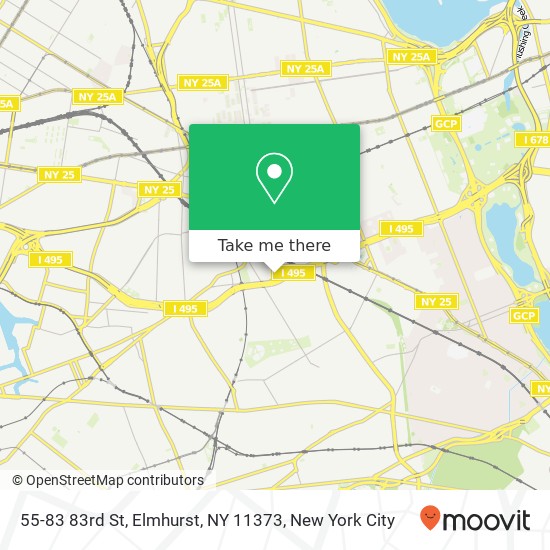 Mapa de 55-83 83rd St, Elmhurst, NY 11373