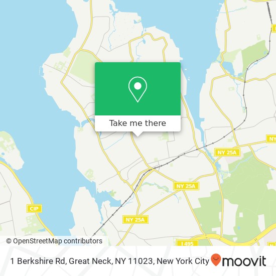 Mapa de 1 Berkshire Rd, Great Neck, NY 11023