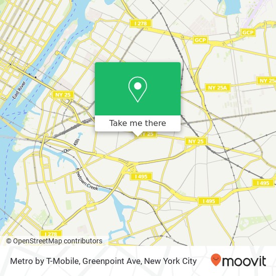 Metro by T-Mobile, Greenpoint Ave map