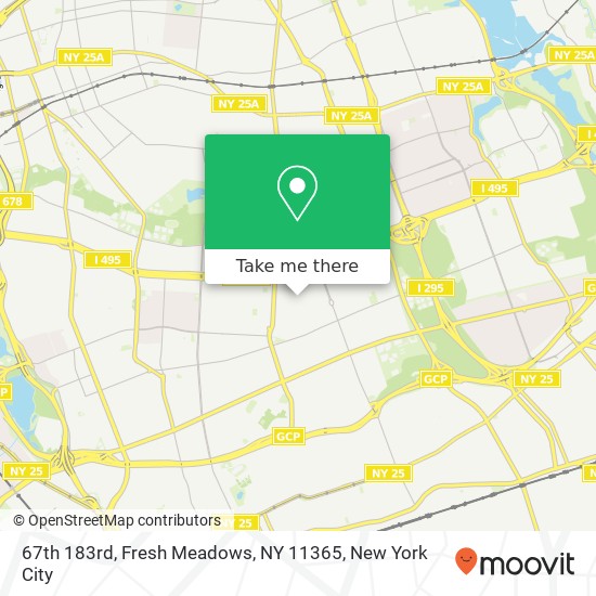 Mapa de 67th 183rd, Fresh Meadows, NY 11365