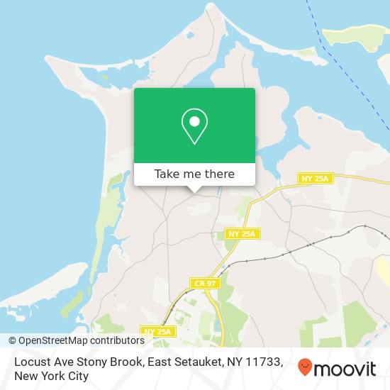 Mapa de Locust Ave Stony Brook, East Setauket, NY 11733