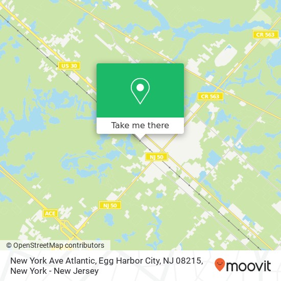 Mapa de New York Ave Atlantic, Egg Harbor City, NJ 08215