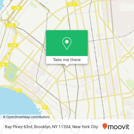 Bay Pkwy 63rd, Brooklyn, NY 11204 map