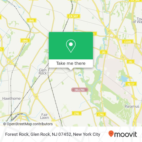 Mapa de Forest Rock, Glen Rock, NJ 07452