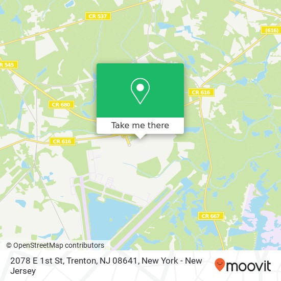 Mapa de 2078 E 1st St, Trenton, NJ 08641
